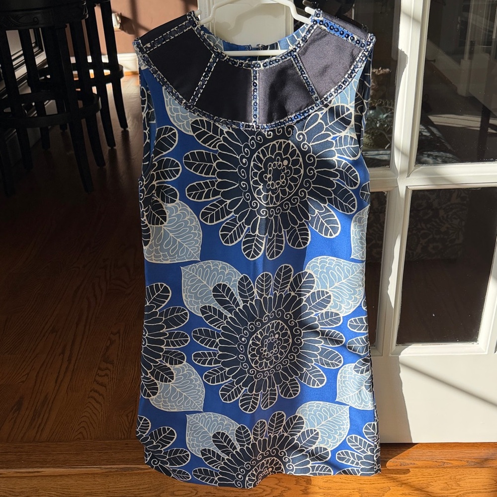 Tory Burch Blue Hollie Sheek Sheath Dress 🌿